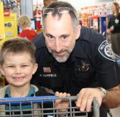 Chaplain Wakefiled at Shop with a Cop