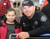 Officer LaPointe at Shop with a Cop